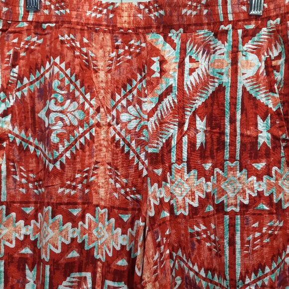 Cato Women's Orange Square Pants Capri Pants Elastic Waist Size L - Picture 13 of 13